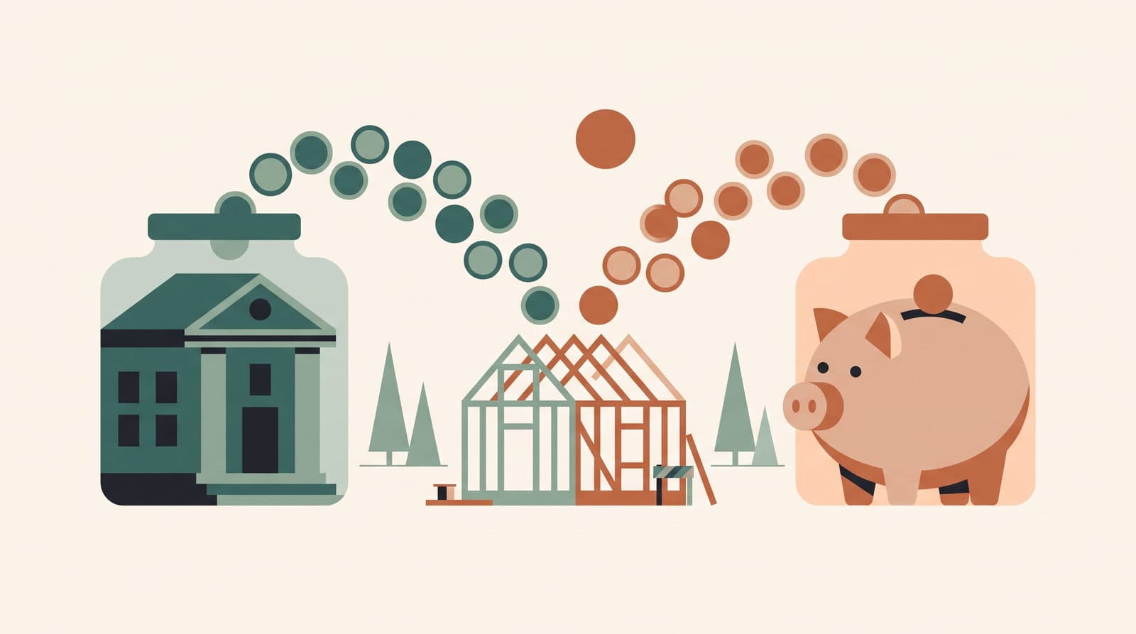 Construction loan in instalments and your own savings: how to keep both under control